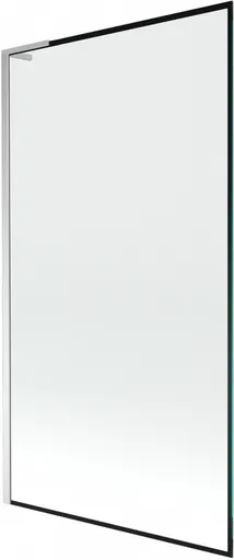 MEXEN/S - Next L vaňová zástena FIX 100 x 150, čierna vzor, chróm 895-100-000-03-70-01