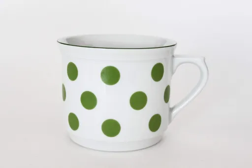 MAKRO - Hrnček zelené bodky 500ml