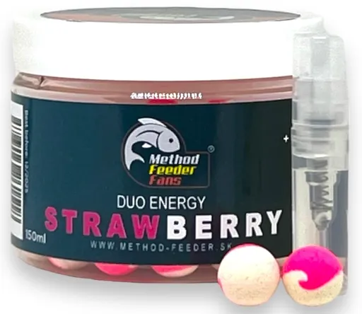 Method feeder fans pop up duo energy 15 mm 100 ml + sprej esencia 2 ml - jahoda