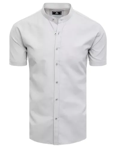Šedá košeľa s krátkym rukávom