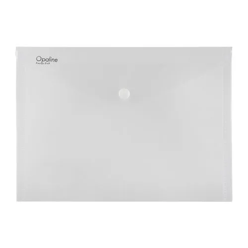 Obálka listovej kabelky A4 s cvokom PP číra