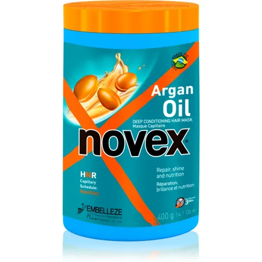 Novex Argan Oil vyživujúca maska na lesk a hebkosť vlasov 400 g