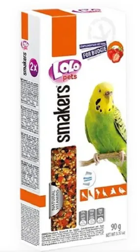 Lolo Pets Smakers tyčinky pro andulky jahoda 90 g