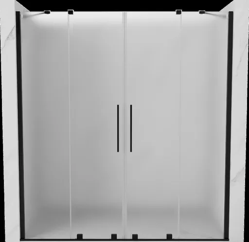 MEXEN/S - Velar Duo posuvné sprchové dvere 200, dekor, čierna 871-200-000-32-70