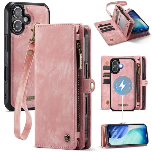 WALLET Ochranný kryt s peňaženkou 2v1 pre Apple iPhone 17 ružový