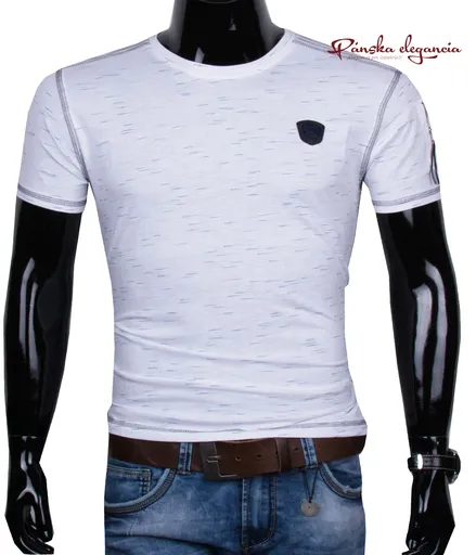 Trendové biele pánske tričko.