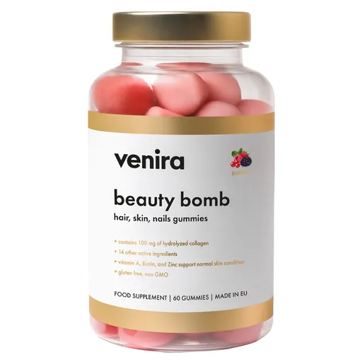VENIRA Beauty bomb hair, skin, nails gummies lesné plody 60 kusov