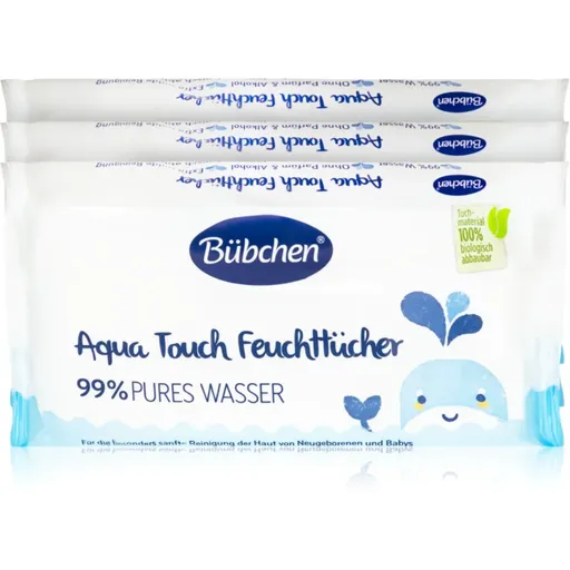Bübchen Aqua Touch vlhčené obrúsky pre deti 3x48 ks