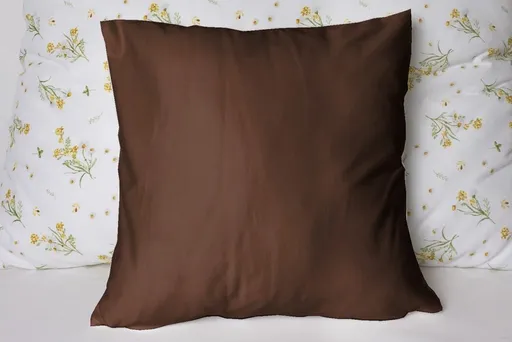 Polášek Jednofarebná obliečka na vankúš Jersey - Tmavohnedá | 50 x 50 cm