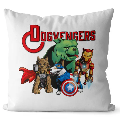 Vankúš Dogvengers (Velikost: 40 x 40 cm)