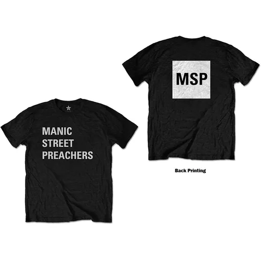 Manic Street Preachers tričko Block Logo Čierna S