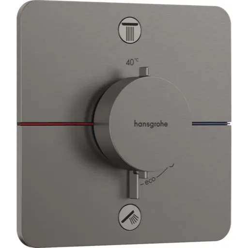 Hansgrohe ShowerSelect Comfort Q sprchová a vaňová batéria bez podomietkového telesa kartáčovaný čierny chróm 15583340