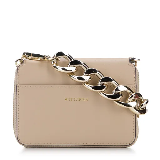 Dámska mini kožená kabelka Wittchen s hrubou retiazkou 95-2E-629-9