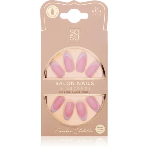 SOSU Cosmetics Salon Nails umelé nechty odtieň Frenchie 24 ks