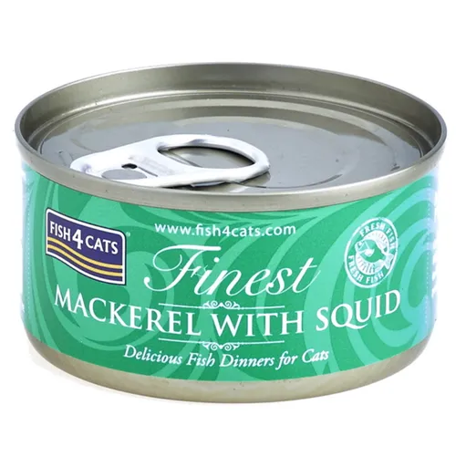 FISH4CATS Finest makrela s kalmárami konzerva pre mačky 70 g
