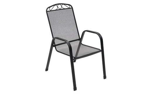 DEOKORK Kovové kreslo GREY (čierna)