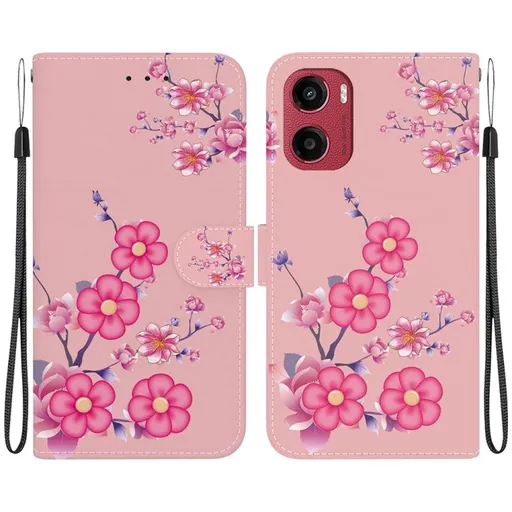 ART Peňaženkový kryt pre Motorola Moto G05 / Moto E15 CHERRY BLOSSOM