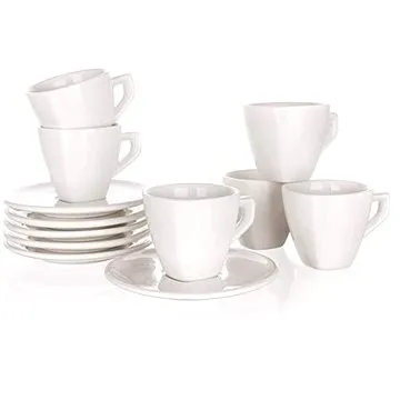 BANQUET - Sada šálok s tanierikmi, 6 ks, 120 ml Square ALBA A02884
