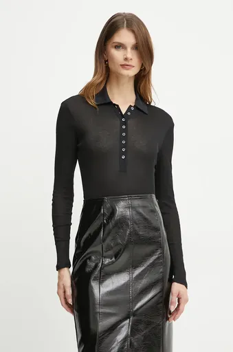 Bavlnené tričko s dlhým rukávom Pinko