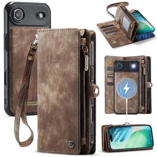 WALLET Ochranný kryt s peňaženkou 2v1 pre Apple iPhone Air hnedý
