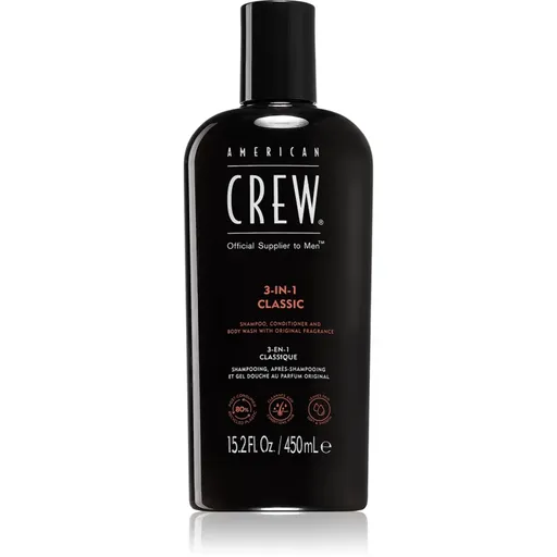 American Crew Hair & Body 3-IN-1 šampón, kondicionér a sprchový gél 3 v 1 pre mužov 450 ml