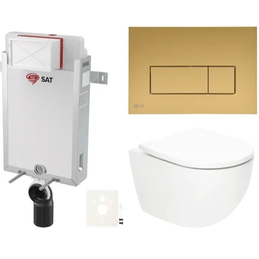 Závesný wc set SAT Fusion na zamurovanie vírové splachovanie SIKOSZTORFUGM