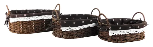 MAKRO - Košík úložný oválny 3ks