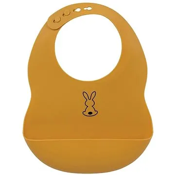 Nattou Podbradník silikónový so zapínaním okrový bez BPA (5414673877077)