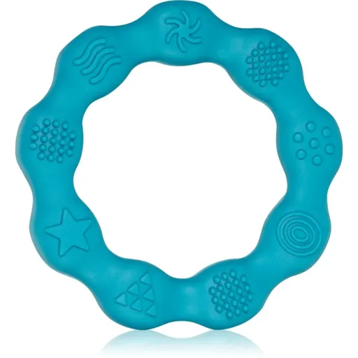 BabyOno Be Active Silicone Teether Ring hryzadielko Blue 1 ks