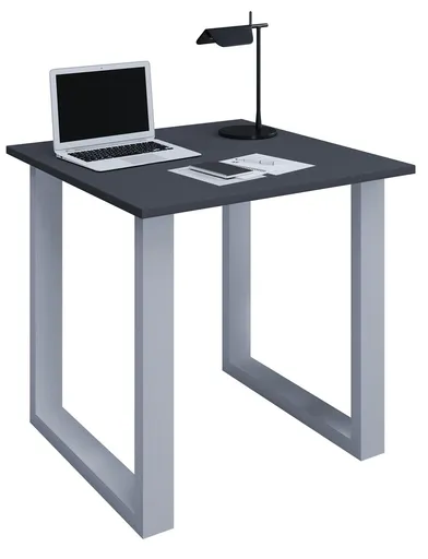 VCM Stůl Lona 80x80 U-nohy, antracit