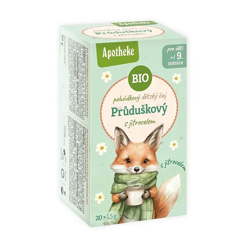 APOTHEKE Rozprávkový čaj prieduškový s skorocelom BIO 20 sáčkov