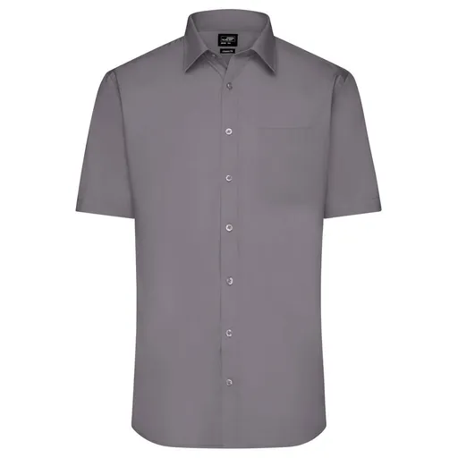 James & Nicholson (Daiber) Pánska košeľa s krátkym rukávom JN680 - Oceľová | 4XL