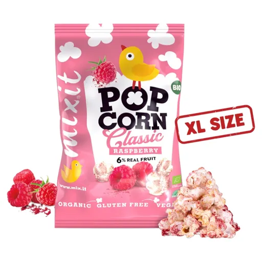 MIXIT Velký popcorn malina BIO 75 g