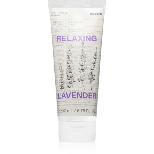 Korres Relaxing Lavender relaxačné telové mlieko na noc 200 ml
