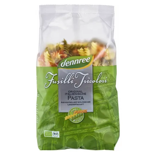DENNREE Cestoviny fusilli tricolori BIO 500 g