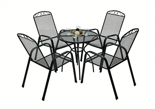 DEOKORK Záhradná kovová zostava STONE 1+4