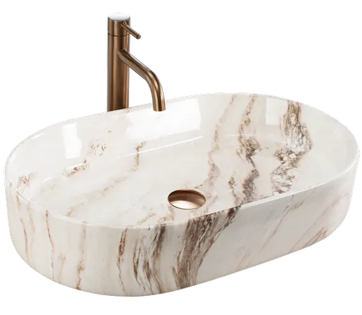 REA - Umývadlo na dosku Nadia 60 Marrone REA-U9239