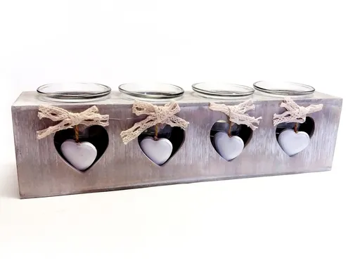 MAKRO - Svietnik na 4 čajové sviečky