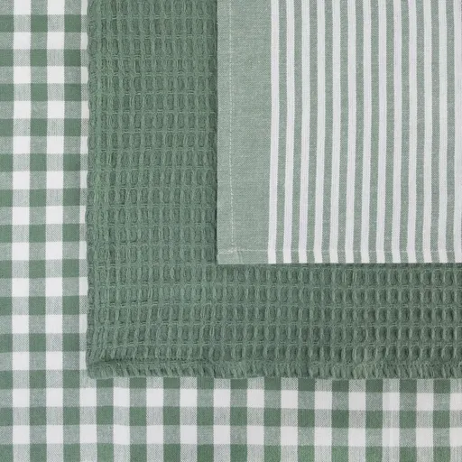 ArtFir Sada kuchynských utierok LUCY | zelená/biela 50 x 70 cm