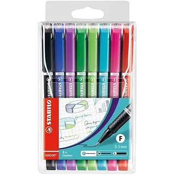 STABILO SENSOR F, 8 ks, puzdro (4006381491945)