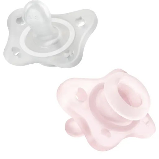 Chicco Physio Forma Mini Soft 0-2m cumlík 0-2m Pink/Transparent 2 ks