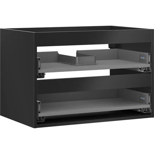 MEXEN - Box-A skrinka pre umývadlo 70, 2 zásuvky, čierna mat 91AX0-0700-470-2-71