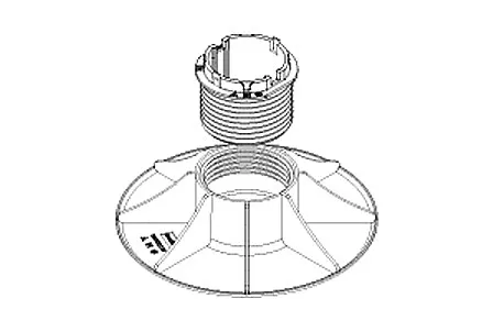 CLICK SYTÉM Podkladová pätka výškovo nastaviteľná 9243, 65 - 105 mm, TWINSON