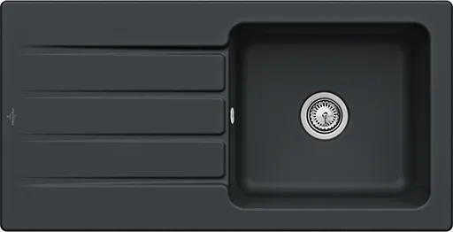 VILLEROY & BOCH VILLEROY & BOCH - Keramický drez Villeroy &amp; Boch Architectura 60, 336001R7, Pure Black 336001R7