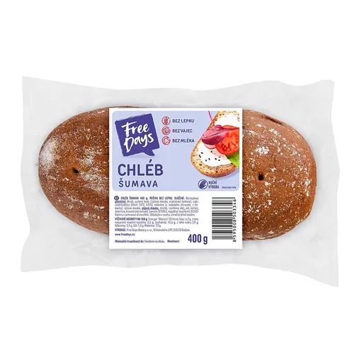 FREE DAYS Bezlepkový chlieb Šumava 400 g