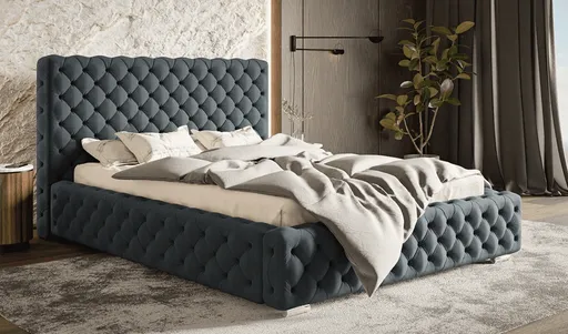 Elvisia Manželská posteľ CLARA 15 | sivá 180 x 200 cm