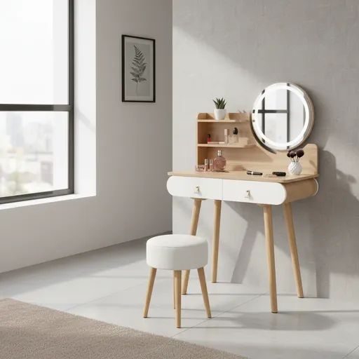 ArtJum Toaletný stolík SCANDI biela | CM-324329