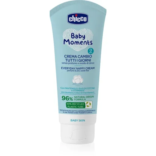 Chicco Baby Moments Everyday Nappy Cream krém na každodennú starostlivosť o zadoček bez parfumácie 100 ml