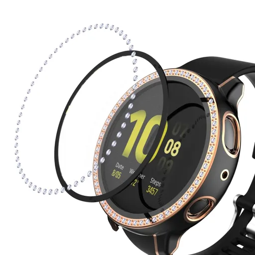 DIAMOND Plastový kryt s ochranným sklom Samsung Galaxy Watch Active 2 44mm čierny