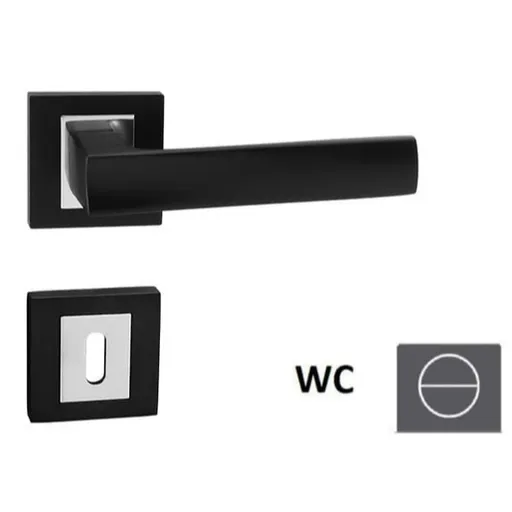 Kľučka Naturel Holly HR čierna matná/chróm WC kľúč